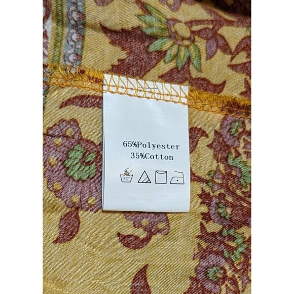 NEW Solarsun Women's Dress Orange Sz XL Lightweight Floral Cottagecore Boho - Picture 9 of 13